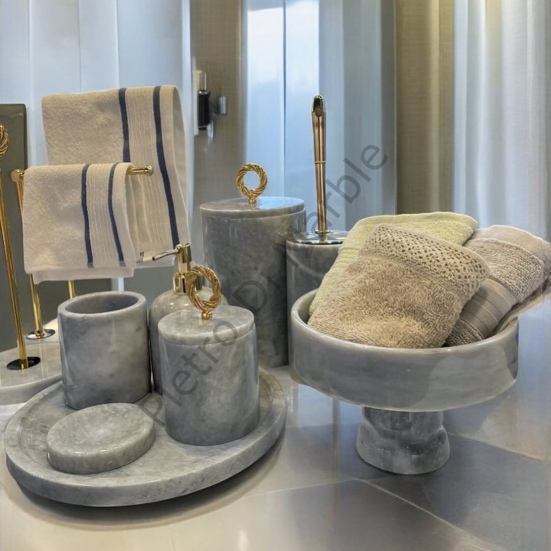 Gri Mermer 10 Parça Banyo Setimiz